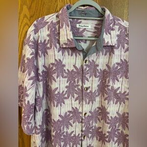 Tommy Bahama Purple Palm Print Men's Shirt